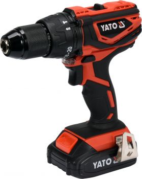 YATO Cordless Impact Drill 13mm 18V w/1x2.0Ah Battery & Quick Charger BMC Box  YT-82788