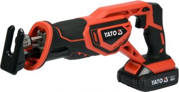 YATO Cordless Sabre Saw 18V with 1x2.0Ah Battery & Quick Charger Color Box  YT-82814