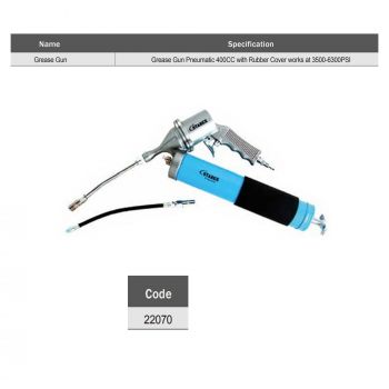 Grease Gun Air Operated 400CC, 3500-6300PSI with Rubber Cover Blue/Grey Starex