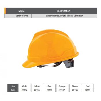 Starex Safety Helmet Orange Color 350gms ST22197