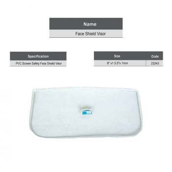 Safety Face Shield Visor PVC Screen 8"x15.5"x1mm Starex ST22243