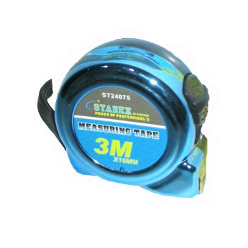 Starex Measuring Tape 3mx16mm Blue Oxide/Grey Inch/Cms Yellow Blade