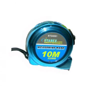 Measuring Tape 10mx25mm Blue Oxide/Grey Inch/Cms Yellow Blade Starex Brand