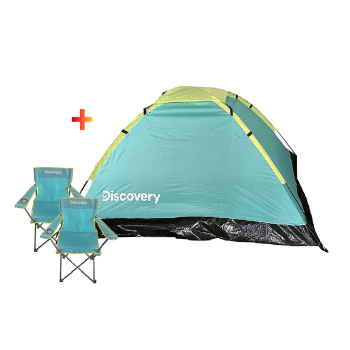 Discovery  Adult Camping Set 3pcs (2 x Camping Chairs + 1 x 2Person Tent) 3PCADULTSET