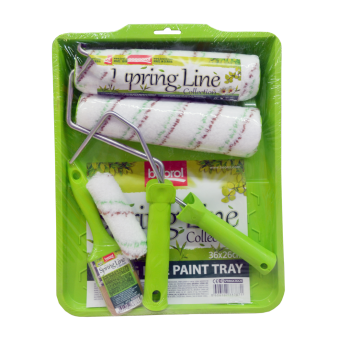 Painting Set Spring (Tray + Brush + 3 Roller + 2 Handles) SPRINGSETL Beorol