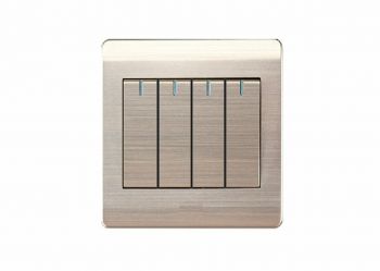 Milano Switch 4Gang 2Way 16A Brushed Gold 210800100025