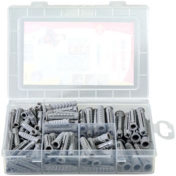 PROFI-BOX - GK Plugs + Screws Various Sizes 100pcs 518528 Fischer