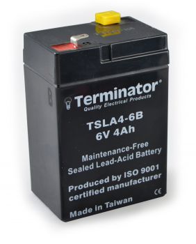 Sealed Lead Acid Battery 6V-4Ah TSLA4-6B Terminator