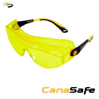 Safety Glasses CoverX, Black/Yellow Frame, Gray Lens - CanaSafe-20401