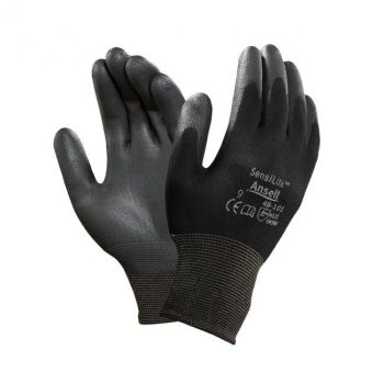 Mechanical Gloves Sensilite Nylon/Polyester Liner length 210-265mm Black Colour - Ansell 48-101/9
