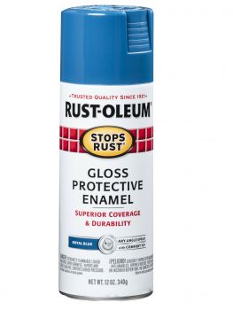 Spray Paint Stops Rust Protective Enamel Gloss Royal Blue 12oz 7727830 Rust-Oleum