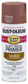 Spray Paint Stops Rust Protective Enamel Flat Rusty Metal Primer 12oz 7769830 Rust-Oleum