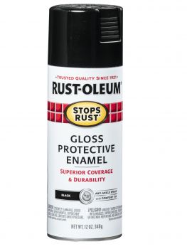 Spray Paint Stops Rust Protective Enamel Gloss Black 12oz 7779830 Rust-Oleum