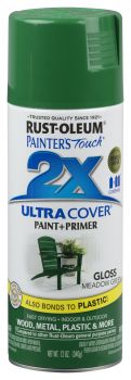 Spray Paint Painters Touch 2X Gloss Meadow Green 12oz 249100 Rust-Oleum