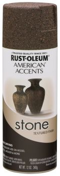 Spray Paint American Accents Stone Mineral Brown 12oz 238324 Rust-Oleum