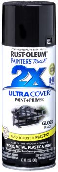 Spray Paint Painters Touch 2X Gloss Black 12oz 249122 Rust-Oleum