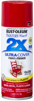 Spray Paint Painters Touch 2X Gloss Apple Red 12oz 249124 Rust-oleum