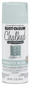 Spray Paint Specialty Ultra Matte Chalked Serenity Blue 12oz 302595 Rust-Oleum