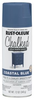 Spray Paint Specialty Ultra Matte Chalked Coastal Blue 12oz 302598 Rust-Oleum