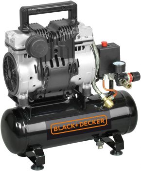 Black & Decker Portable Low Noise Air Compressor With 6L Tank-BD100/6-ST 
