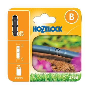 Hozelock Straight Connectors (For 13mm Flexi Hose) 5Pcs 2768 0005 Hozelock