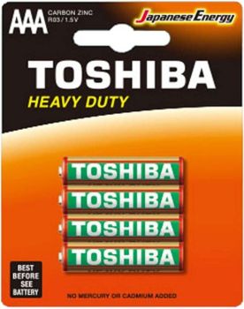 Toshiba AAA Heavy Duty Batteries 4pcs 91415