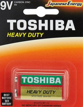 Toshiba 9V Square Heavy Duty Batteries 1pc 91413