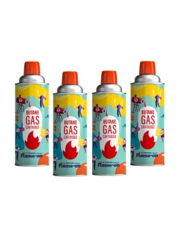 Butane Gas Canister 4pcs Flame-On
