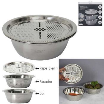 MIXING BOWL W/ DRAINER AND GRATER 3.6L KU6606