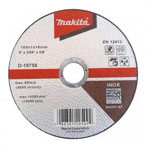 Makita ACC Inox Cutting Disc Steel 100x1.0x16mm D18758